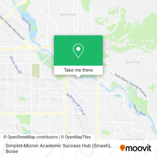 Simplot-Micron Academic Success Hub (Smash) map