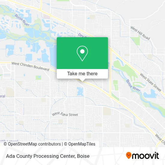 Ada County Processing Center map