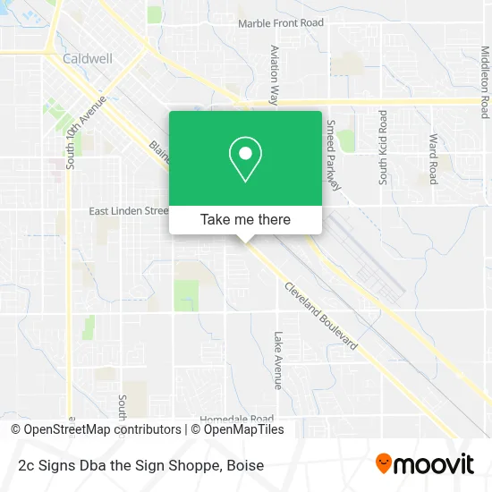 2c Signs Dba the Sign Shoppe map