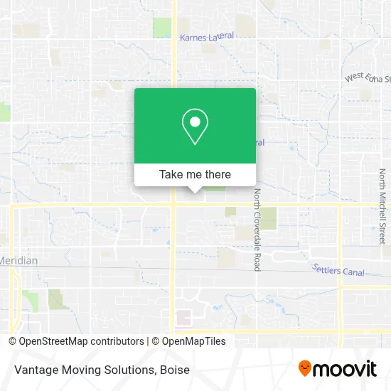 Vantage Moving Solutions map