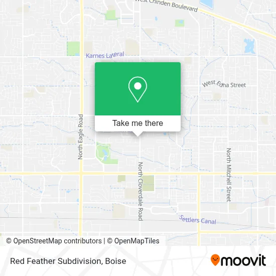 Red Feather Subdivision map
