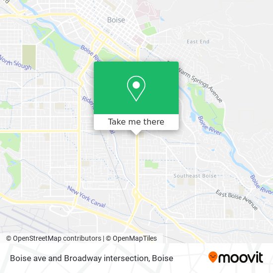 Boise ave and Broadway intersection map