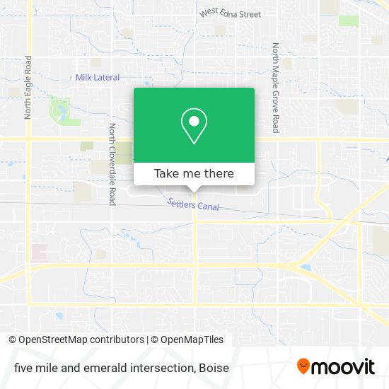 Mapa de five mile and emerald intersection
