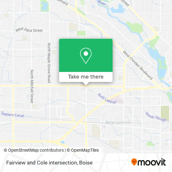 Fairview and Cole intersection map