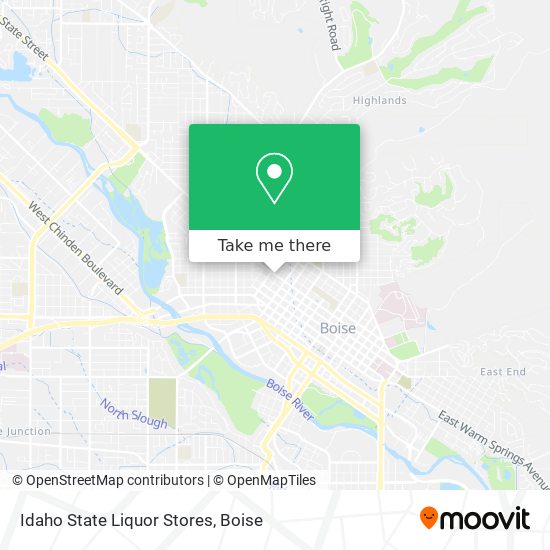 Idaho State Liquor Stores map