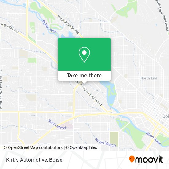 Kirk's Automotive map