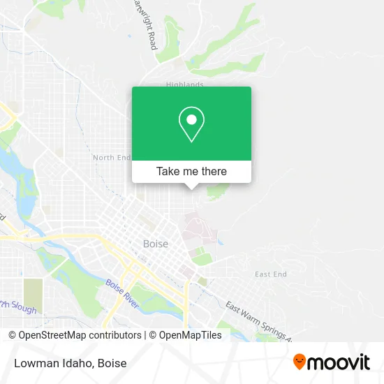Lowman Idaho map