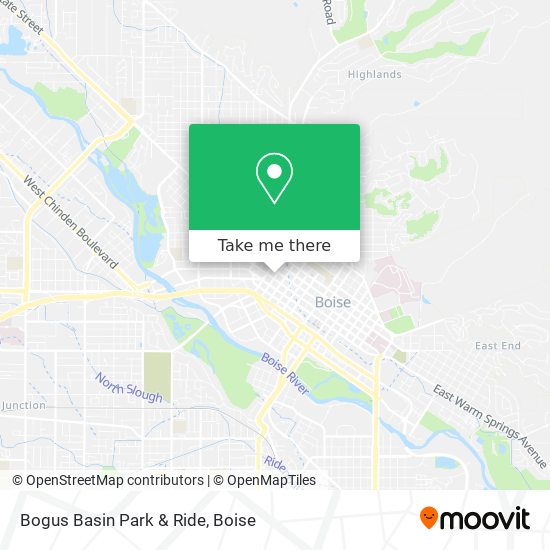 Bogus Basin Park & Ride map