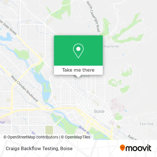 Craigs Backflow Testing map