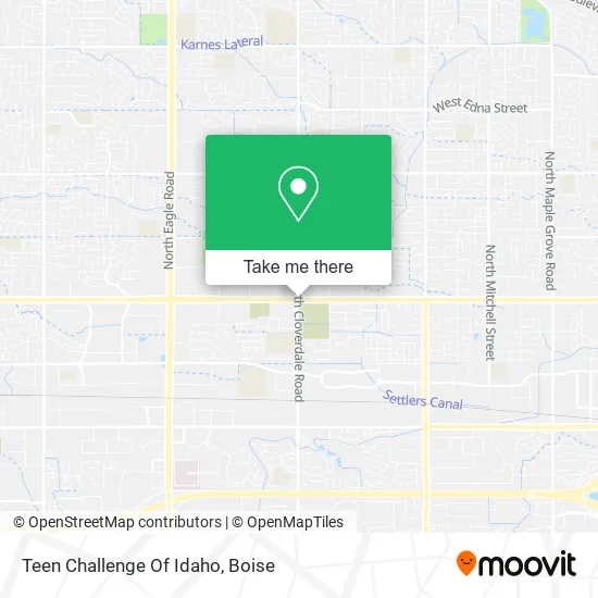 Teen Challenge Of Idaho map