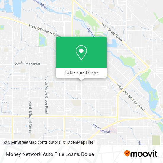 Mapa de Money Network Auto Title Loans