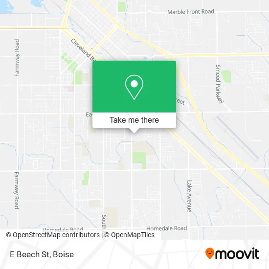 E Beech St map