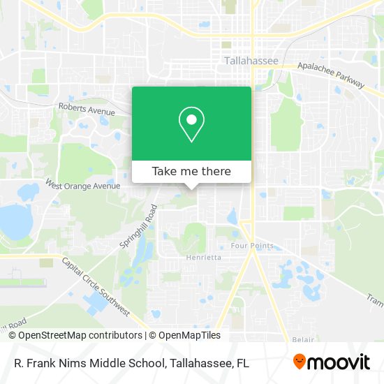 R. Frank Nims Middle School map