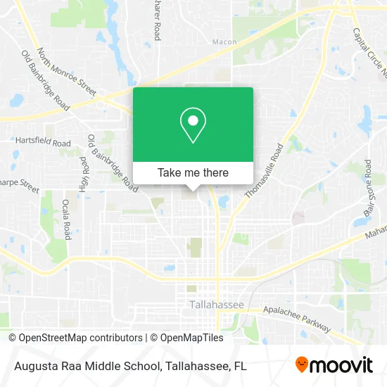 Augusta Raa Middle School map