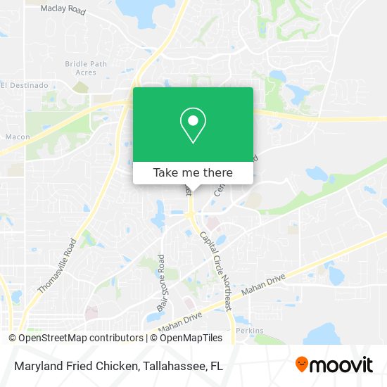 Maryland Fried Chicken map