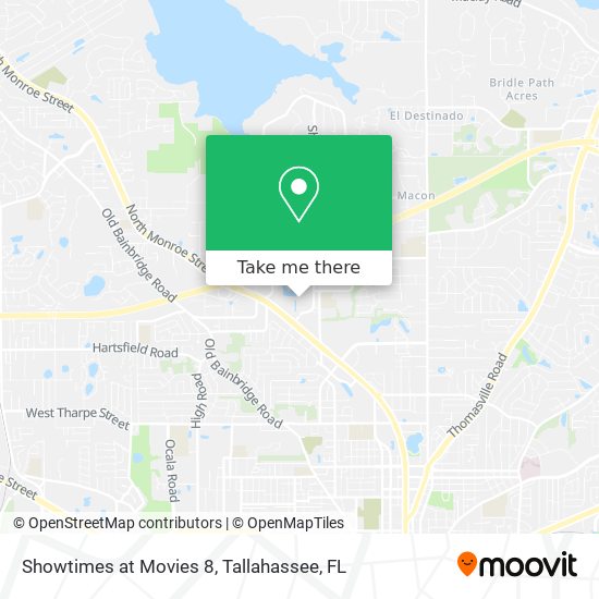 Showtimes at Movies 8 map
