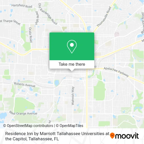 Residence Inn by Marriott Tallahassee Universities at the Capitol map