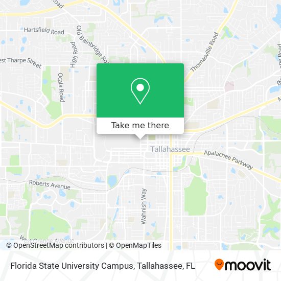 Mapa de Florida State University Campus