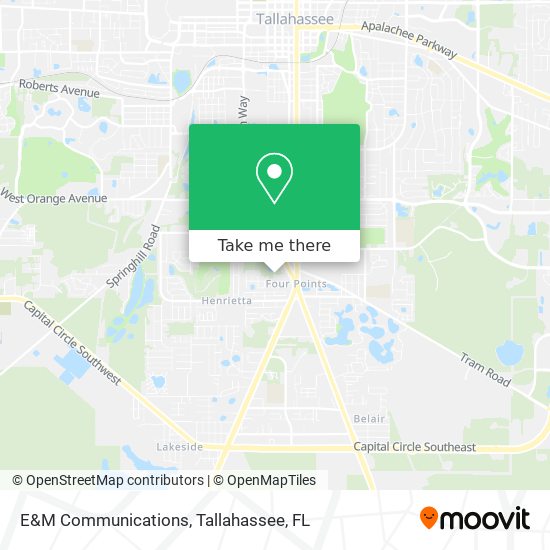 E&M Communications map