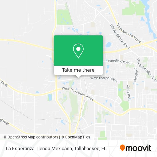 Mapa de La Esperanza Tienda Mexicana