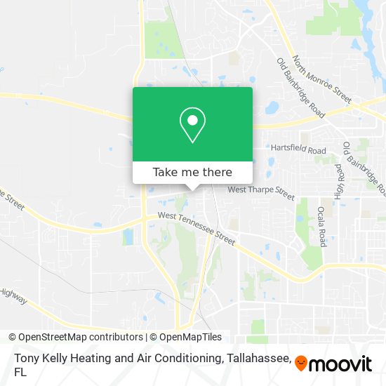 Tony Kelly Heating and Air Conditioning map