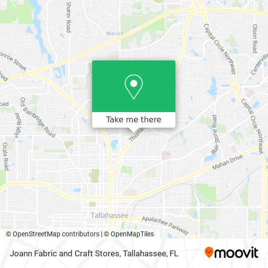 Mapa de Joann Fabric and Craft Stores