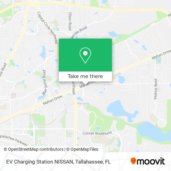 EV Charging Station NISSAN map