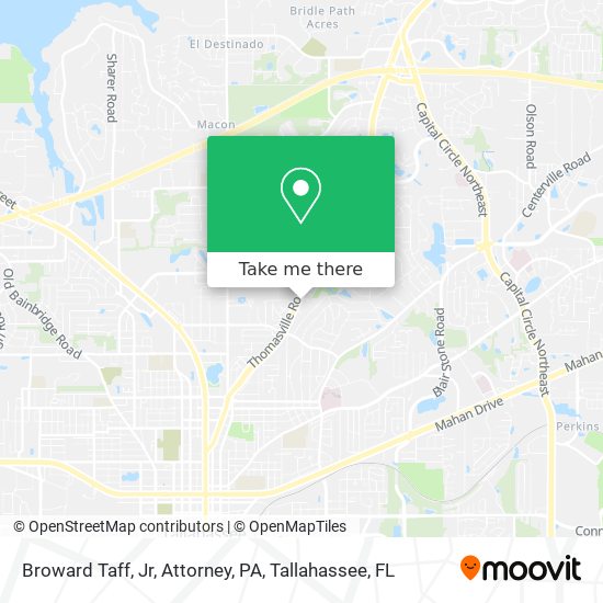 Broward Taff, Jr, Attorney, PA map