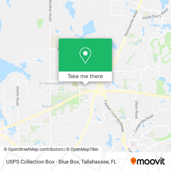 USPS Collection Box - Blue Box map