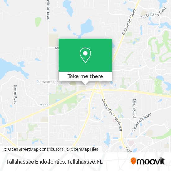 Mapa de Tallahassee Endodontics