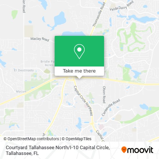 Courtyard Tallahassee North / I-10 Capital Circle map