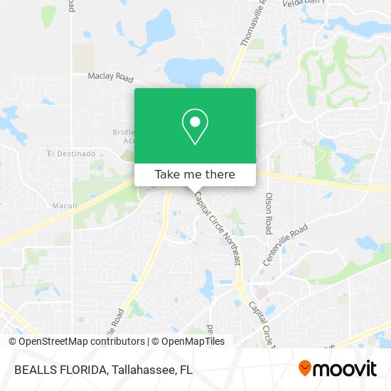 BEALLS FLORIDA map