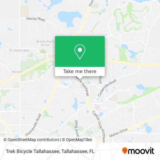 Trek Bicycle Tallahassee map