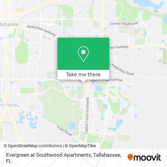 Mapa de Evergreen at Southwood Apartments