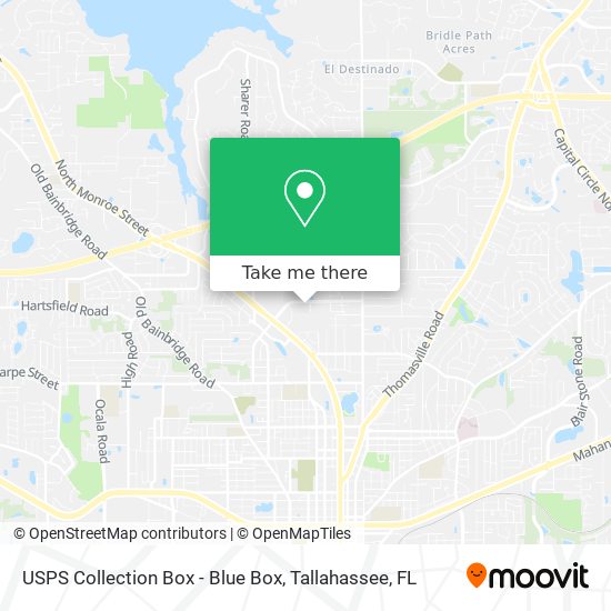 Mapa de USPS Collection Box - Blue Box