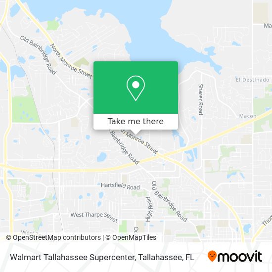 Walmart Tallahassee Supercenter map