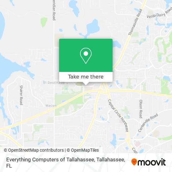 Everything Computers of Tallahassee map