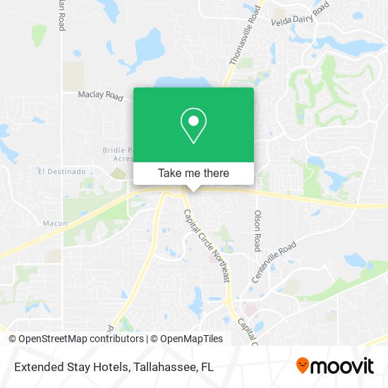 Extended Stay Hotels map