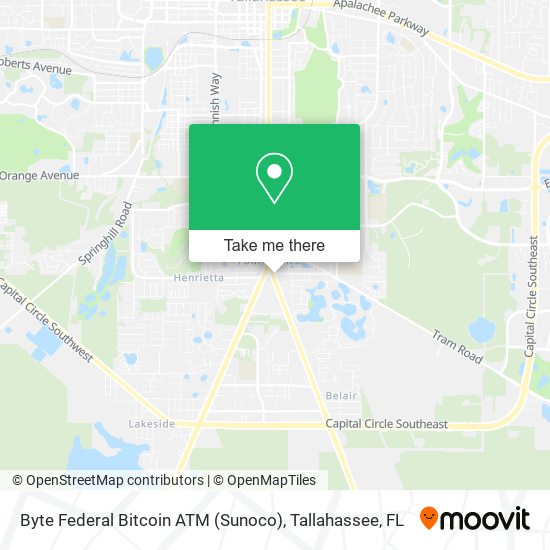 Mapa de Byte Federal Bitcoin ATM (Sunoco)