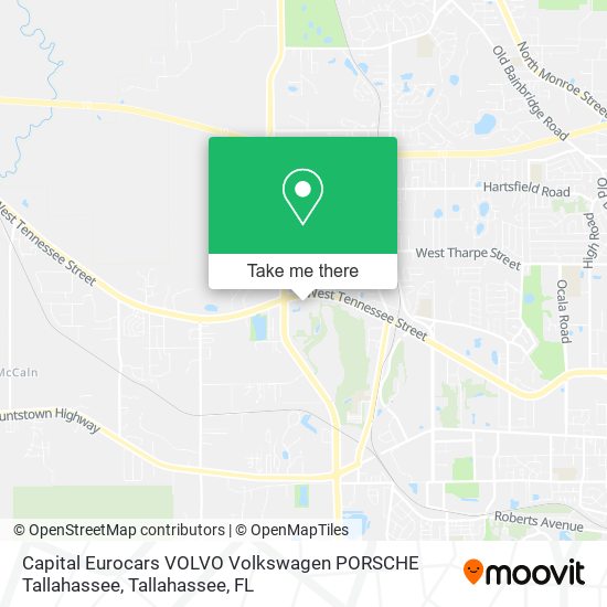 Mapa de Capital Eurocars VOLVO Volkswagen PORSCHE Tallahassee