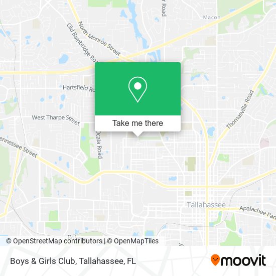 Boys & Girls Club map