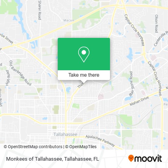 Monkees of Tallahassee map