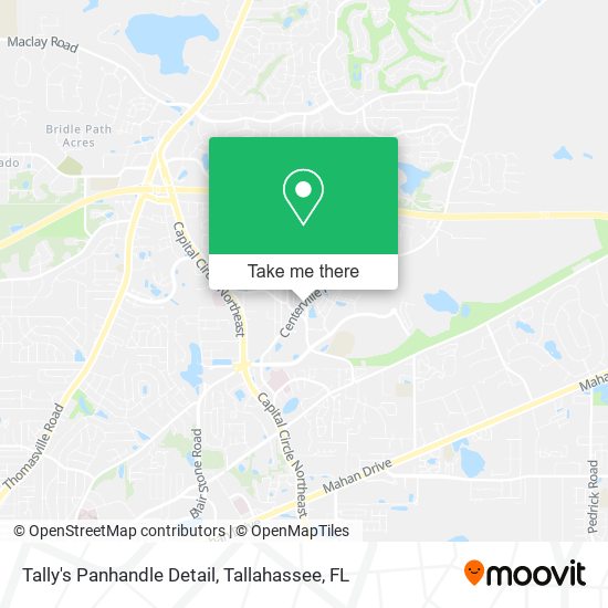 Tally's Panhandle Detail map