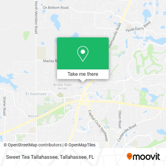 Sweet Tea Tallahassee map