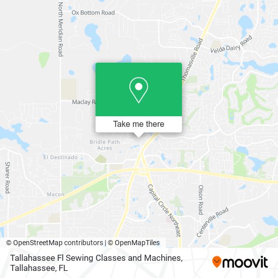 Tallahassee Fl Sewing Classes and Machines map