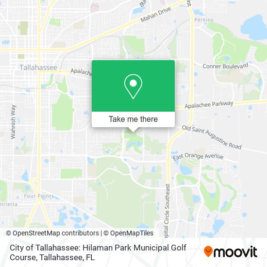 City of Tallahassee: Hilaman Park Municipal Golf Course map