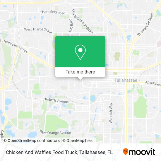 Chicken And Waffles Food Truck map