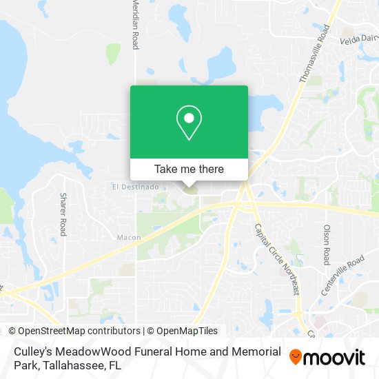 Culley's MeadowWood Funeral Home and Memorial Park map