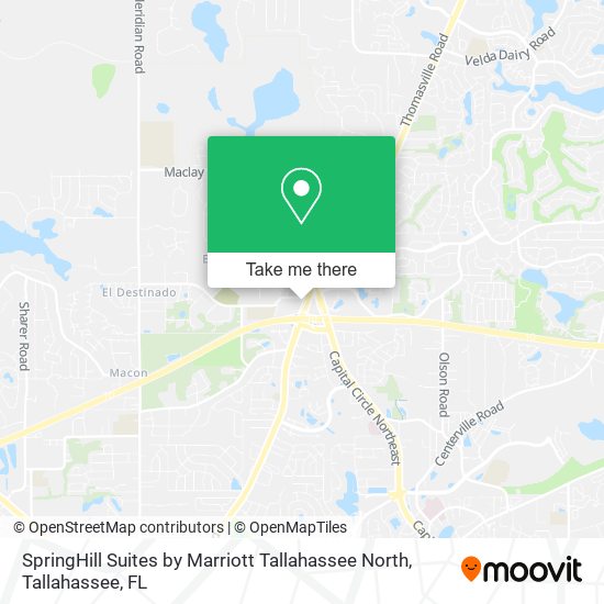 SpringHill Suites by Marriott Tallahassee North map