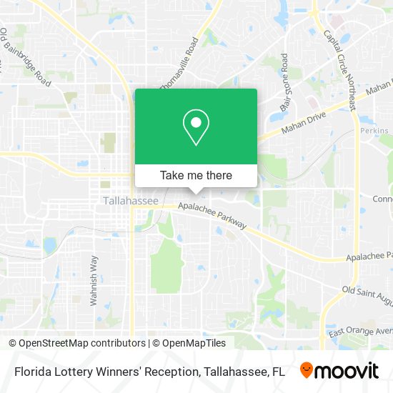 Florida Lottery Winners' Reception map